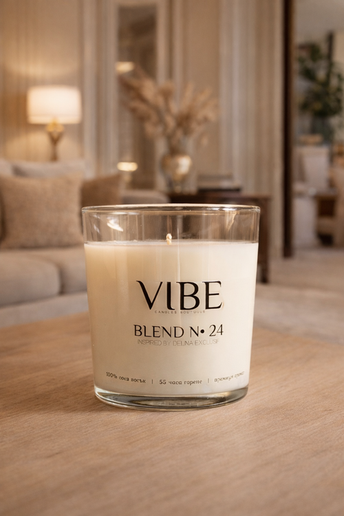 Класическа свещ от соев и кокосов восък с премиум аромат 260 гр.